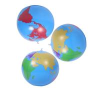 Hemobllo 3 Palloni Gonfiabili PVC per Giochi Piscina e Feste Estive Decorazioni Colorate per Apprendimento Geografia e Interazione Sociale