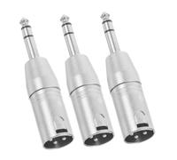 Hemobllo 3 Pezzi Adattatore Audio Trs Xlr Maschio Lega Zinco Compatibile con Mixer e Amplificatori Trasmissione Stereo per Studi e Palchi