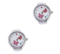 Hemobllo 3 Pezzi Anello Orologio Barretta Anelli Regolabili In Oro Orologi Donna Anelli D'Oro Per Gli Uomini Dito Di Strass Orologio Dito Gotico Orologio Dito Gioielli Farfalle