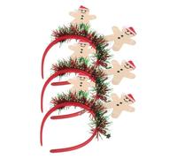 Hemobllo 3 Pezzi Cerchietti per Capelli a Tema Pan di Spezie Fasce per Capelli Accessori per Feste di Natale Articoli per Cabine Fotografiche e Celebrazioni
