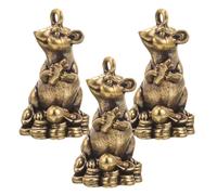 Hemobllo 3 Pezzi Ciondolo Vintage Topo Mini in Rame Giallo per Gioielli | Finitura Antica Ossidata, per Collane e Tirazip, Accessorio Leggero Anello, per Artigiani