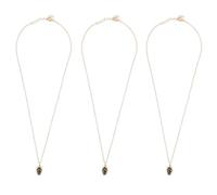 Hemobllo 3 Pezzi Collane Vintage Ciondolo Pinolo Dorate Lacci al Collo Retrò per Maglioni Catene della Clavicola Femminili per Accessori Moda Quotidiani