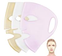 Hemobllo 3 Pezzi Copertura Riutilizzabile in Viso Maschera Silicone | Previene L’evaporazione Dell’essenza, Morbida sulla Pelle, Vestibilità Confortevole
