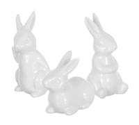 Hemobllo 3 pezzi Decorazioni Coniglio in Sculture Desktop Realistiche per Camera Cucina Giardino e Festa da Eleganti e Unici