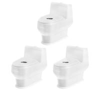 Hemobllo 3 Pezzi Giocattolo WC Mini Spruzzo Plastico Bianco per Adulti | Facile da Rimuovere, Portatile, da Portare Ovunque, per Scherzi Stile Casuale