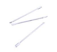 Hemobllo 3 pezzi Kit Rimuovi Cuticole in Acciaio Doppia Estremità con Cucchiaio Curvo e Spingi Cuticole Strumento Manicure e Pedicure per Rimuovere Pellicine e Residui sulla Superficie