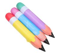 Hemobllo 3 Pezzi Matite Gonfiabili in PVC per Feste di Compleanno e Decorazioni Scolastiche Accessori per Aule e Bomboniere Decorazioni Colorate Giallo Blu e Viola per Ambienti Interni