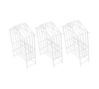 Hemobllo 3 Pezzi Miniature Arch For Dollhouse Iron Micro Wedding Arch Ornament With Romantic Couple Design Layered Fairy Garden Landscape Decor Easy DIY Micro Scene Integration