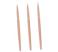 Hemobllo 3 pezzi Penne Nail Art Rosa Oro con Punta Ultra Sottile Pennelli per Disegni Precisi e Linee Sottili per Manicure Portatile e Centri Unghie