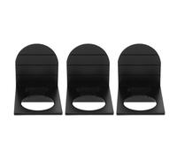 Hemobllo 3 Pezzi Portaoggetti da Parete per Il Bagno Portabottiglie per Shampoo Supporto Shampoo da Bagno Black