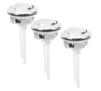 Hemobllo 3 pezzi Pulsante di Ricambio per Cassetta Wc Compatibile con Doppio Sciacquone Alta Sensibilità per Scarico Rapido Design Moderno e Installazione Facile per Casa Hotel Ufficio