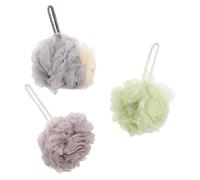 Hemobllo 3 pezzi Spugne Bagno Esfolianti Morbide Rete Scrub Corpo Delicato per Donna e Uomo Pulizia Confortevole e Intensa con Laccetto per Asciugatura e