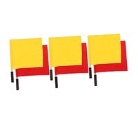 Hemobllo 3 Set Bandiere Segnalazione Per Arbitri Inossidabile Flag Sicurezza Per Sportivi Rosso E Giallo Per Calcio E Allenamenti 2 * 3