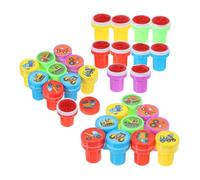 Hemobllo 3 Set Timbri Veicoli da Costruzione in Plastica Sicura per Timbri Multistile Lavabili per Regali Compleanno Ricompense Scolastiche Eventi Tematici