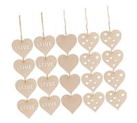 Hemobllo 30 pezzi Cuori Legno Naturale Non Finiti per Decorazioni Piccoli Cuori da Appendere per Feste Matrimonio e Lavoretti Creativi Fai da Te