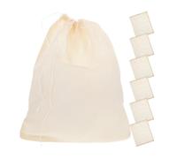 Hemobllo 30 Sacchetti Filtro in Cotone Coulisse Sacchetti Riutilizzabili per Spezie Tè e Condimenti 20x25 Cm per Cucina e Preparazioni Alimentari