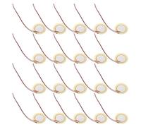 Hemobllo 35 Pezzi Trasduttore Piezoelettrico Passivo 27Mm con Filo in Rame per Trigger Batteria e Chitarra con Ampio Sonoro e Suono Potente