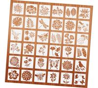 Hemobllo 36pezzi Stencil per Disegno Floreale Uccelli Riutilizzabile in Legno Modello da Disegno Stencil per Pittura su Legno Carta Materiali per Pittura Fai da Te