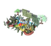 Hemobllo 37 pezzi Giocattoli Militari per Soldatini Veicoli Bandiera e Accessori Playset Scena per Giochi di Simulazione e Immaginazione Creativa