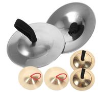 Hemobllo 3paia Piatti Da Dito in Acciaio e Rame Per Ragazzo Ragazza Ragazza Piccoli Strumenti Dita Per Danza Del Ventre Piatti Musicali Per Apprendimento e Ritmi