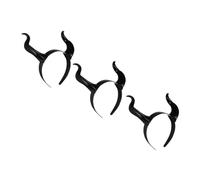 Hemobllo 3pezzi Cerchietto Corna Ricurve per Cosplay Fascia per Capelli da Demone Copricapo di Carnevale per Feste di Halloween e Festival Tematici