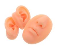 Hemobllo 3pezzi Esemplare Di Orecchio Finto in Silicone Morbido Set Di Esemplari Per Piercing in Naso e Bocca Strumenti Didattici Riutilizzabili Per Pratica Del Trucco Professionale