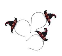 Hemobllo 3pezzi Fascia per Capelli di Halloween con Cappello da Strega Accessori per Capelli Floreali Decorazione per Cosplay da Festa Adulta e Ragazza