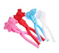 Hemobllo 4 Clip per Creazione Palle di Neve per Giocattolo Invernale Portatile con Manico Flessibile Sicuro e Facile da Usare per Giochi all e Battaglie sulla Neve
