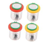 Hemobllo 4 Osserva Insetti con Dingrandimento per Scatola Visione in Plastica e Acrilico Kit Educativo per Esplorazione e Studio Animali