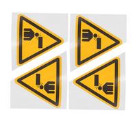 Hemobllo 4 pezzi Adesivi Segnale di Avvertimento Testa in PVC Resistente Triangolari Autoadesivi Sicurezza Industriale per Protezione e Segnaletica Attenzione Head Collision
