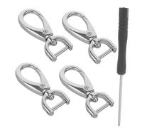 Hemobllo 4 Pezzi Anelli D Regolabili in di Zinco per Borsa da Ganci Portatili Rimovibili Accessori per Borse Resistenti e Multifunzionali Argento