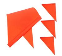 Hemobllo 4 Pezzi bandiera di sicurezza per biciclette bandiere rosse e verdi bandiera del kayak supporto per bandiera per bici da cross bandiera dell'utv bandiera delle dune pvc rosso