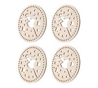Hemobllo 4 Pezzi Base in Legno Rotonda Design Ballerina, Non Trattati | Materiale Naturale Leggero, Apertura Facile per Cuciture, Adatta a Borse Rotonde e Lavori Fai da Te