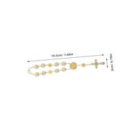 Hemobllo 4 Pezzi Braccialetti con Croce Colorati in Perle Fatte Mano Bracciali Religiosi per Battesimo e Comunione Accessorio Spirituale da o Auto Regali per Uomo e Donna