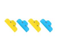 Hemobllo 4 Pezzi Clip da Disegno in Plastica Blu e Gialla, Resistenti e Non Deformabili, per Ufficio e Scuola per Fissare Fogli e Documenti