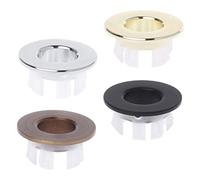 Hemobllo 4 pezzi Coperture per Troppopieno Lavabo per Scarico Bagno Argento e Accessori Pratici e Facili da Installare per Esperienze Utilizzo Ottimali