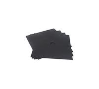 Hemobllo 4 Pezzi Copri Bruciatori per Fornello in Antiaderente Nero, Riutilizzabili, Facili da Pulire, per Piano Cottura a Gas
