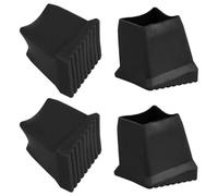 Hemobllo 4 Pezzi Copri Piedini per Scala in Gomma Nera 2,5x2,5 Cm, Antiscivolo e Resistente per Scale Pieghevoli a Gradini, per Pavimenti in Piastrelle Indoor