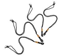 Hemobllo 4 pezzi Cordone Portapietra Regolabile Nero Grande e Medio Porta Pietre in Rete per Collane con Gabbia Vuota per Cristalli e Quarzo Supporto Sostenibile per Gioielli Fai da Te