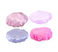 Hemobllo 4 pezzi Cuffie Doccia Impermeabili in Satin Doppio Protezione per Bagno e Salone