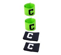 Hemobllo 4 pezzi Fasce Capitano Calcio Resistenti e Riutilizzabili Bracciali Armband per Football e Basket con Design Antiscivolo per Squadre Sportive