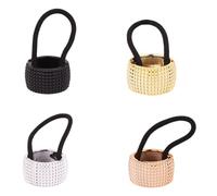Hemobllo 4 Pezzi Fasce per Chioma Donna in Plastico e Resina, Elastici a Forma di Cerchio Facili da Mettere e Togliere, Accessori Chioma per Mare e Quotidiano
