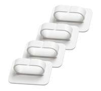 Hemobllo 4 pezzi Ganci da Parete Autoadesivi Portachiavi e Appendi Asciugamani Resistenti Ganci Multiuso Senza Foratura per Cucina Bagno Ingresso e Soggiorno Bianco