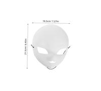 Hemobllo 4 Pezzi Maschere Volto Bianche PVC da Dipingere Maschere Vuote per Diy Leggere e Comode Adatte per Halloween Cosplay e Mascherate