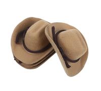 Hemobllo 4 Pezzi Mini Cowboy Hats For Dolls Tiny Western Cowgirl Caps Festive Party Accessories For Dollhouse And Craft Decoration