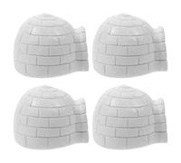 Hemobllo 4 Pezzi Mini Ice House Figurines Resin Arctic Models For Dollhouse Accessories Micro Landscape Christmas Decoration