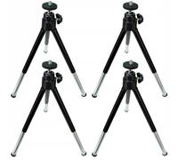 Hemobllo 4 Pezzi Mini Treppiede Fotografico in Alluminio e Plastica Nero per Macchina Fotografica e Cellulare, Supporto Desktop Professionale per Fotografia e Uso Personale