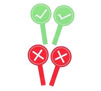 Hemobllo 4 pezzi Paddle Voto Colorate per Aula Tavoletta Giudizio Insegnanti Accessorio Didattico per Valutazioni e Giochi in Classe