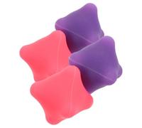 Hemobllo 4 Pezzi Palla Massaggio in Silicone Esagonale la Mano, Allenatore di Forza per Dita e Palmo, Miglioramento Flessibilità, Resistente alla Deformazione, per Casa e Viaggio