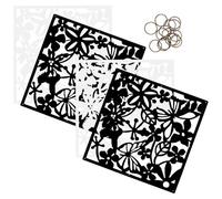 Hemobllo 4 Pezzi Paravento da Interno Sospeso in Pvc Bianco e Nero, Pannello Divisorio Decorativo per Ristorante e Layout Scena, Design Semplice e Moderno